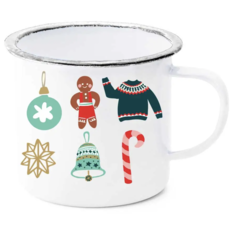 Enamel Mug - Christmas Icons