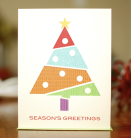 Man vs. George Designs Greeting Card - Holiday Geometree