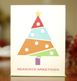 Man vs. George Designs (WI) Greeting Card - Holiday Geometree