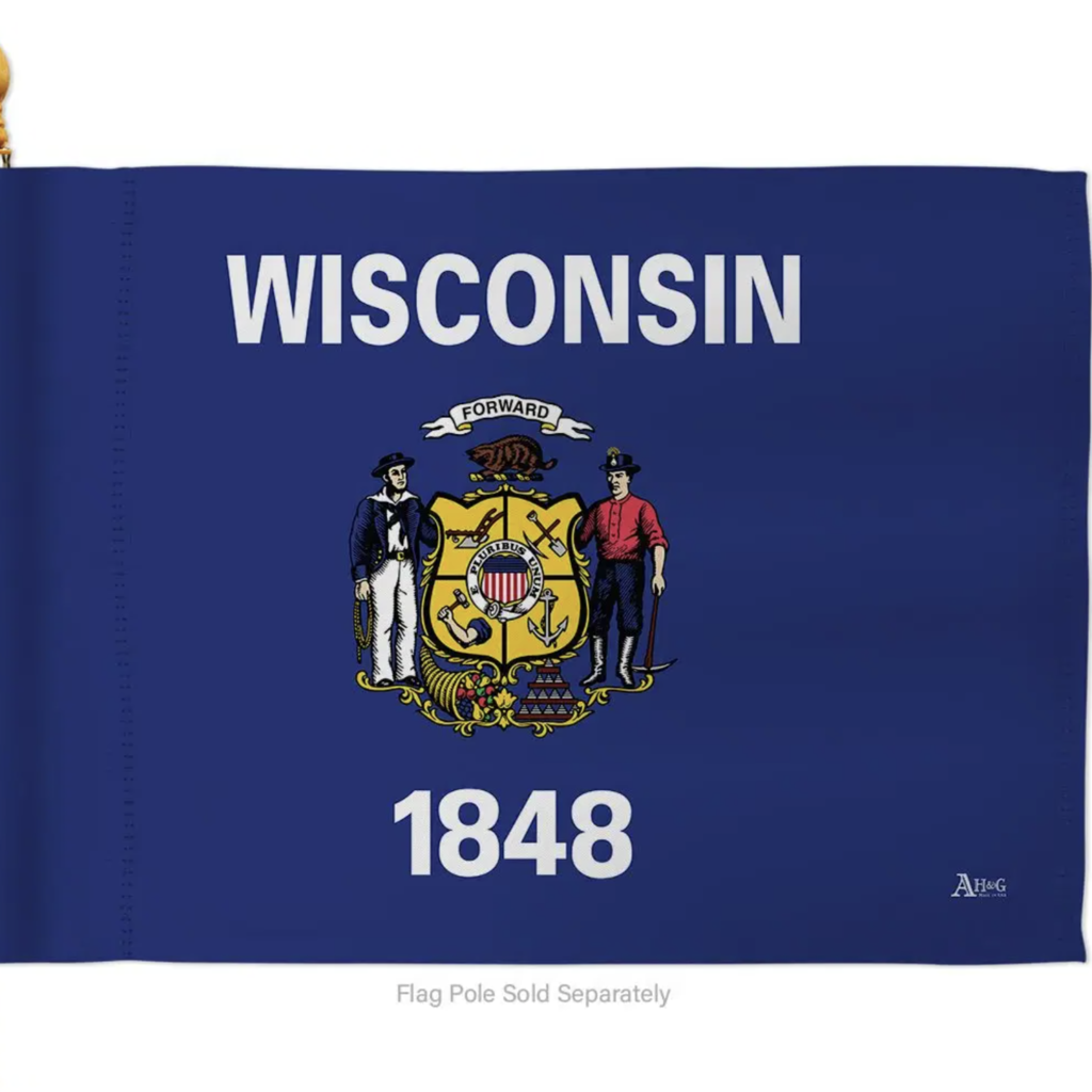 Two Group Flag Co (Faire) Wisconsin State Flag (28x40)