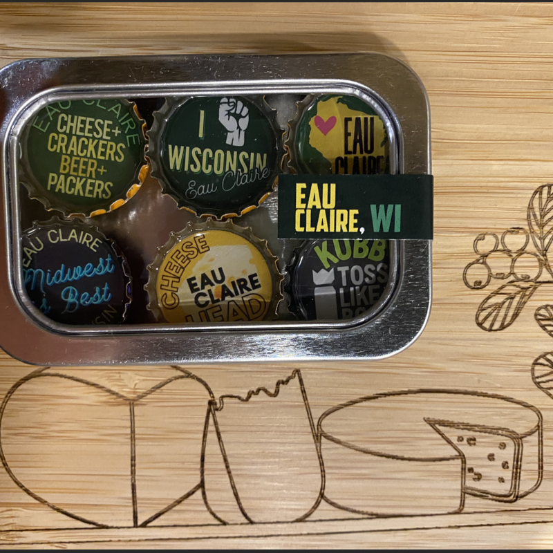 Kate Grenier Bottle Cap Magnet Set - Eau Claire, WI