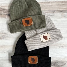 Wisconsin Leather Patch Beanie