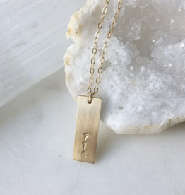 Area Code Necklace - 14k Gold