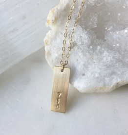Token (Faire) Area Code Necklace - 18", 14k Gold