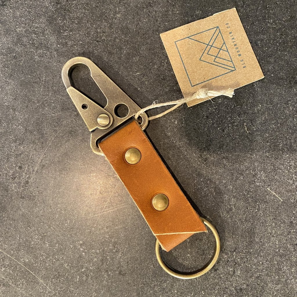 Alissa Miller Carabiner Keychain- Cognac