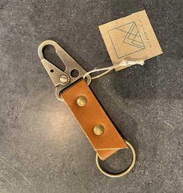 Alissa Miller Carabiner Keychain- Cognac