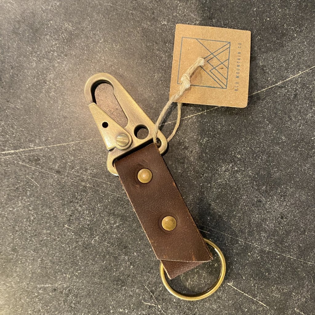 Alissa Miller Carabiner Keychain- Dark Brown