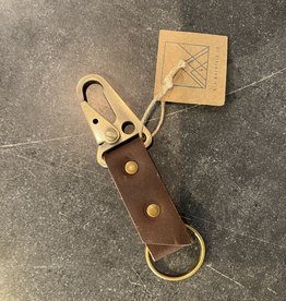 Alissa Miller Carabiner Keychain- Dark Brown