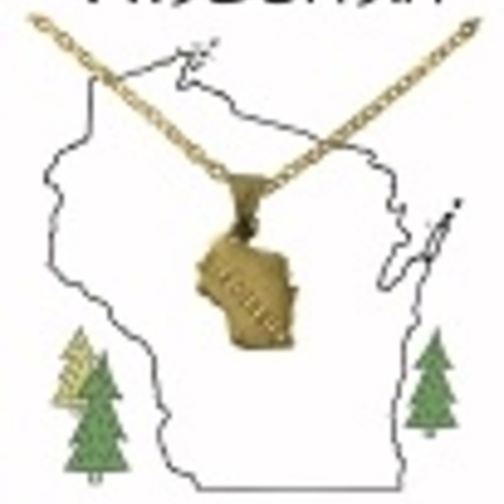 Dreamspirits Dreamspirits Brass Wisconsin State Necklace