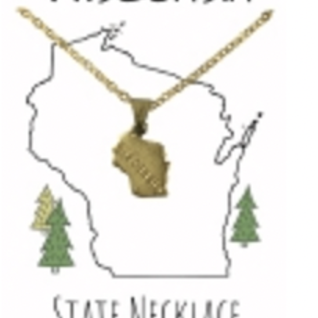 Dreamspirits Dreamspirits Brass Wisconsin State Necklace