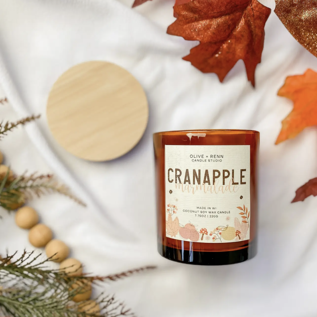 Cranapple Marmalade Amber Jar - Candle