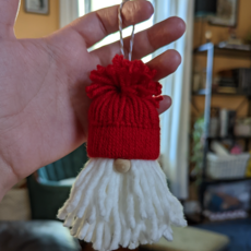 LameMaker Crochet Santa Ornament
