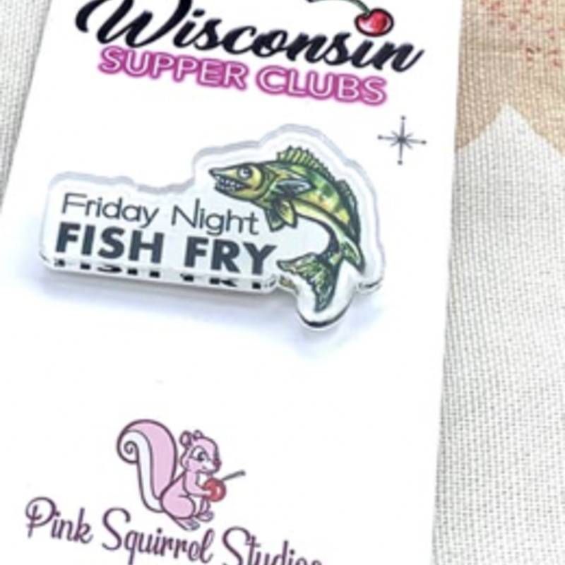 Pink Squirrel Studios Friday Night Fish Fry Pin