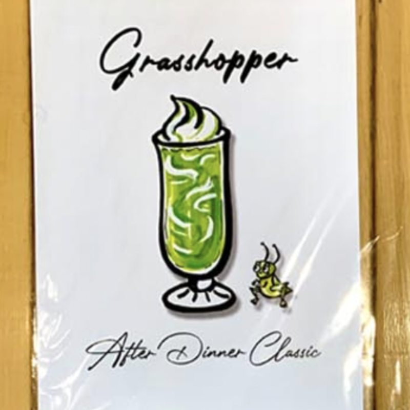 Pink Squirrel Studios Cocktail Print - Grasshopper 5x7