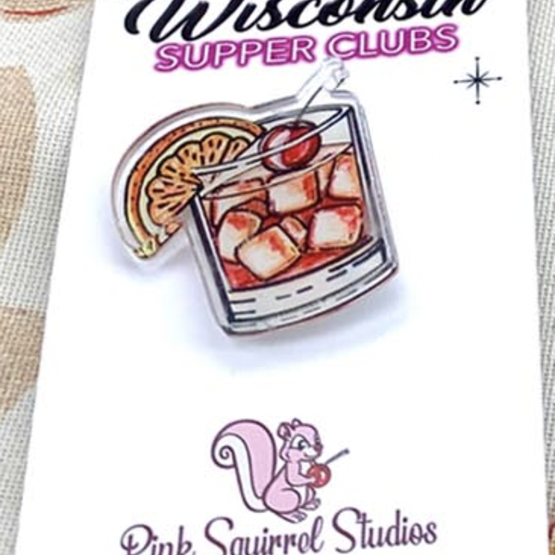 Pink Squirrel Studios Assorted WI Themed Pins - Small