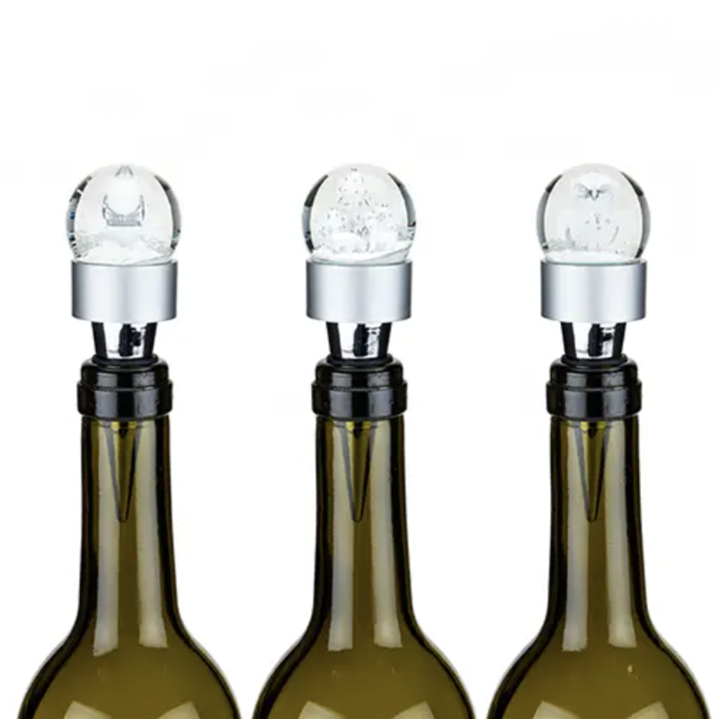 Volume One Copy of Snow Globe Bottle Stoppers - Santa