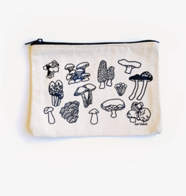 Corvidae Drawings & Designs Mushroom Small Zipper Pouch