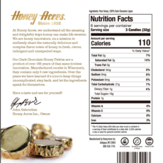 Honey Acres Inc. Dark Chocolate Cocoa Honey Patties