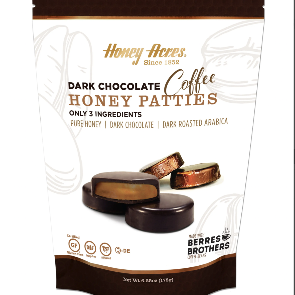Honey Acres Inc. Dark Chocolate Honey Patties - Coffee