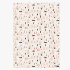 Red Cap Cards Holiday Wrapping Paper - Pink Trees