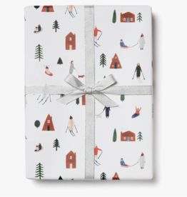 Red Cap Cards Holiday Wrapping Paper - Snow Day
