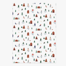 Red Cap Cards Holiday Wrapping Paper - Snow Day