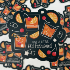 Pixel & Stitch Just a Little Old Fashioned 3" Waterproof Vinyl Sticker