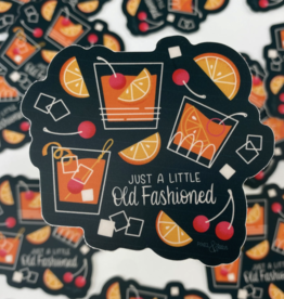 Pixel & Stitch Just a Little Old Fashioned 3" Waterproof Vinyl Sticker