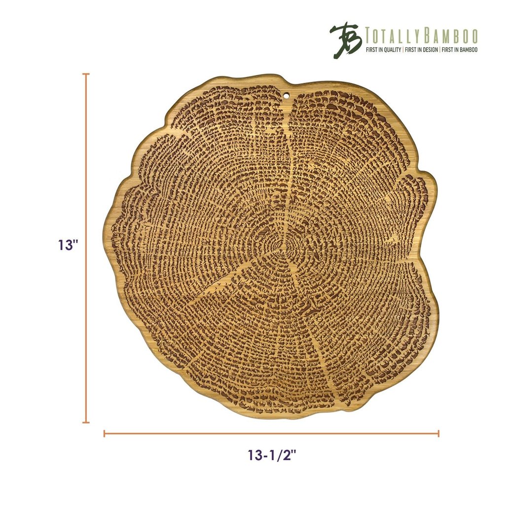 Totally Bamboo 13" Tree of Life Serving Board