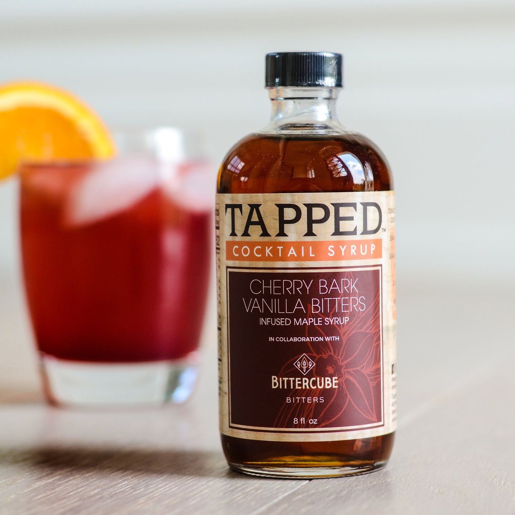 Tapped Maple Syrup Cherry Bark Vanilla Bitters Cocktail Syrup