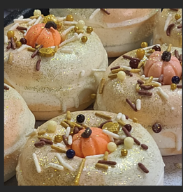 Handmade Natural Beauty Bath Bomb Donuts: Pumpkin & Cardamom