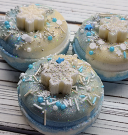 Handmade Natural Beauty Bath Bomb Donuts: Fresh Snow
