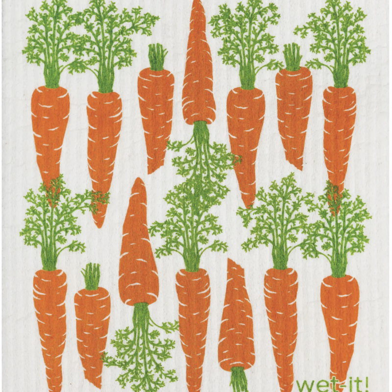 Wet-It Carrots by Row Swedish Dishcloth