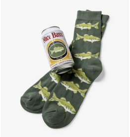 Little Blue House Beer Can Socks - Nice Bass