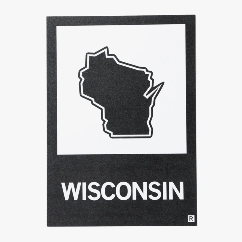Raygun Wisconsin Outline Postcard