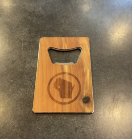 Woodchuck Wood Card Bottle Opener - Eau Claire Circle Stamp