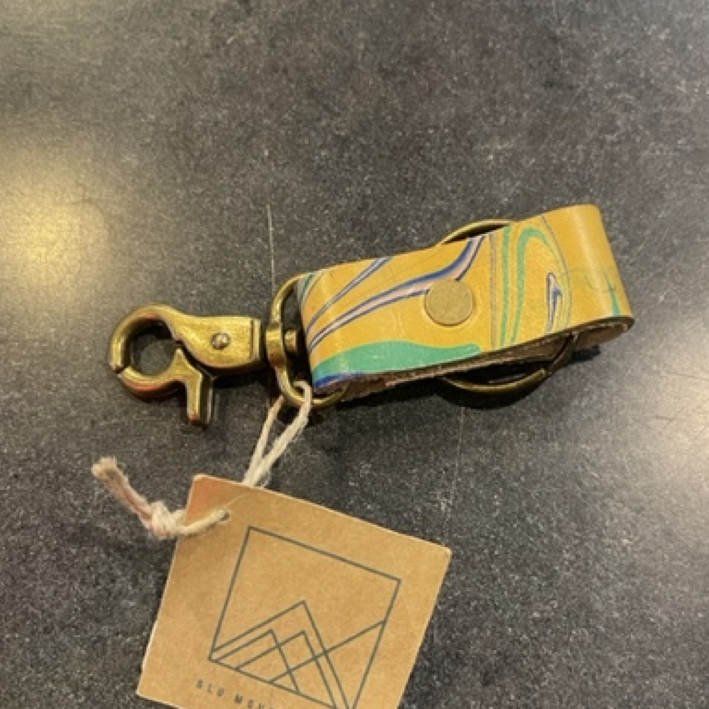 Alissa Miller Marbled Leather Key Fob