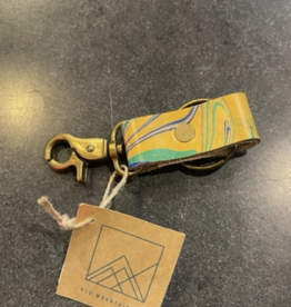 Alissa Miller Marbled Leather Key Fob