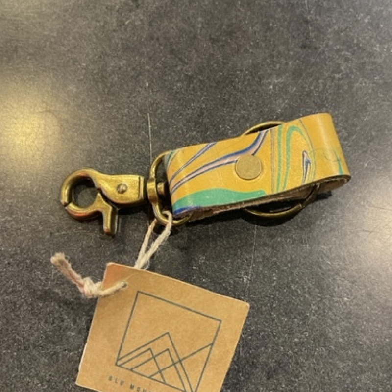 Alissa Miller Marbled Leather Key Fob