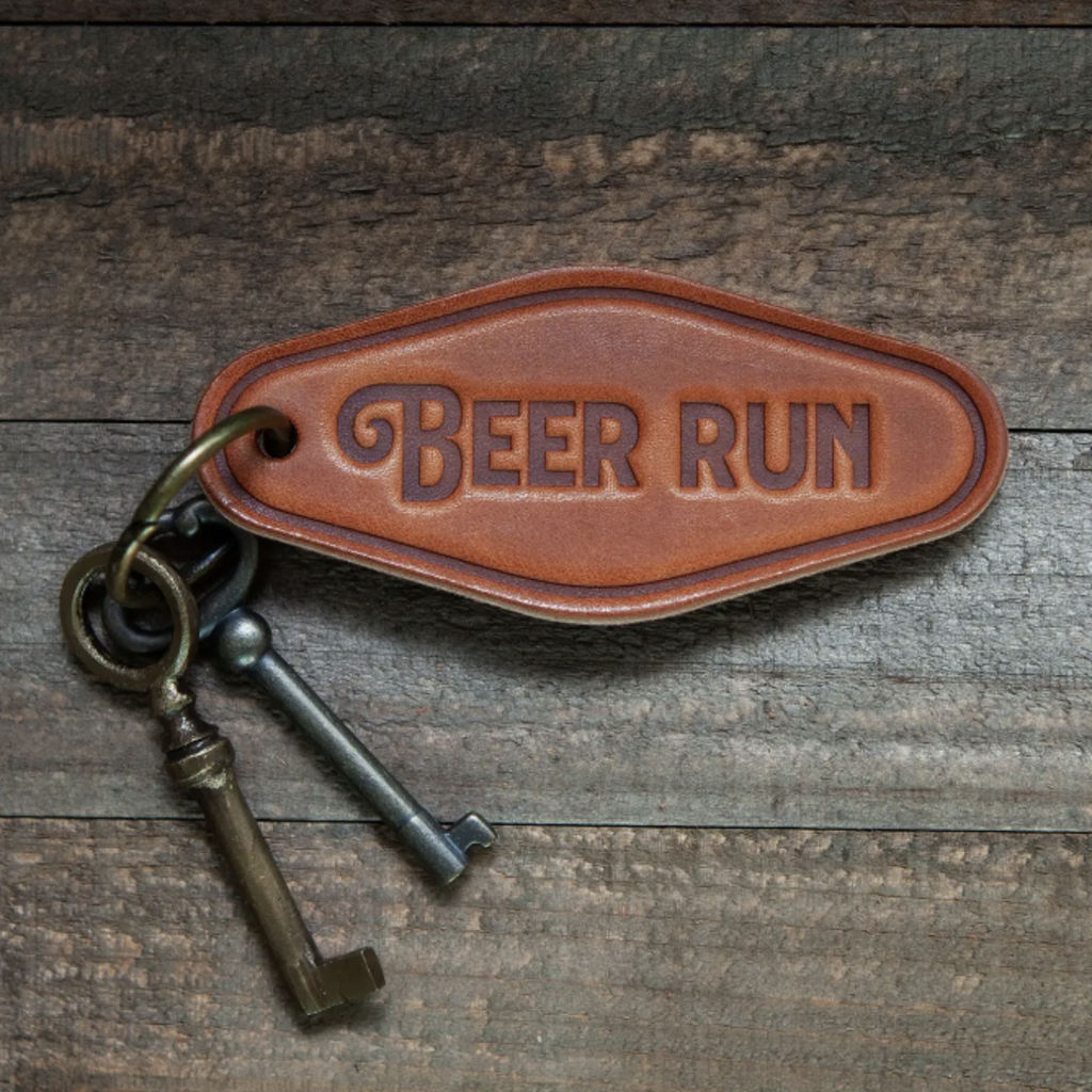 Sugarhouse Leather Beer Run Leather Keychain