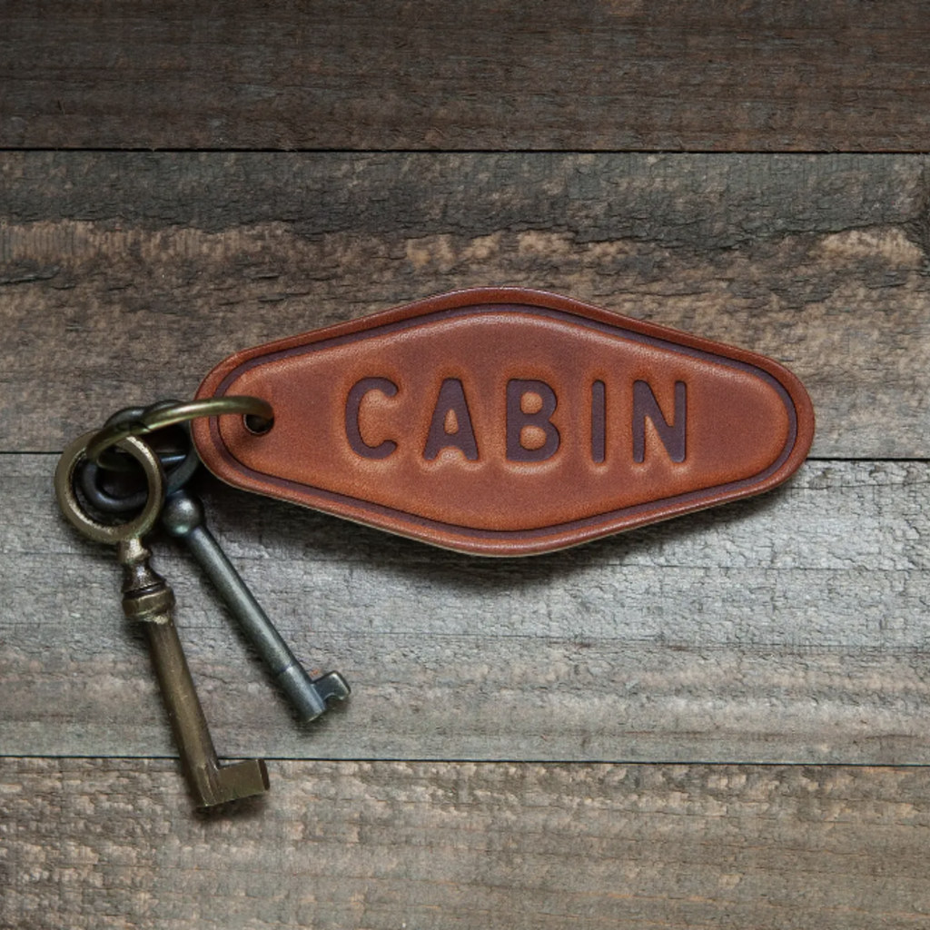 Sugarhouse Leather Cabin Leather Keychain
