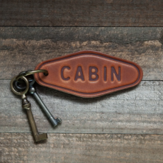 Sugarhouse Leather Cabin Leather Keychain