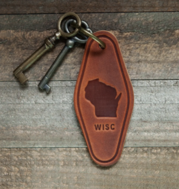 Wisconsin Leather Keychain