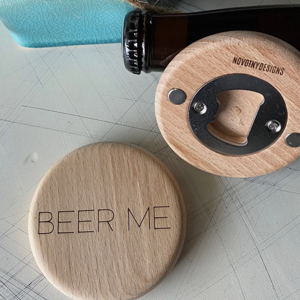 Beer Me  - Magnetic Wood Bottle Opener