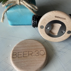 Novonty Designs Beer:30 - Magnetic Wood Bottle Opener