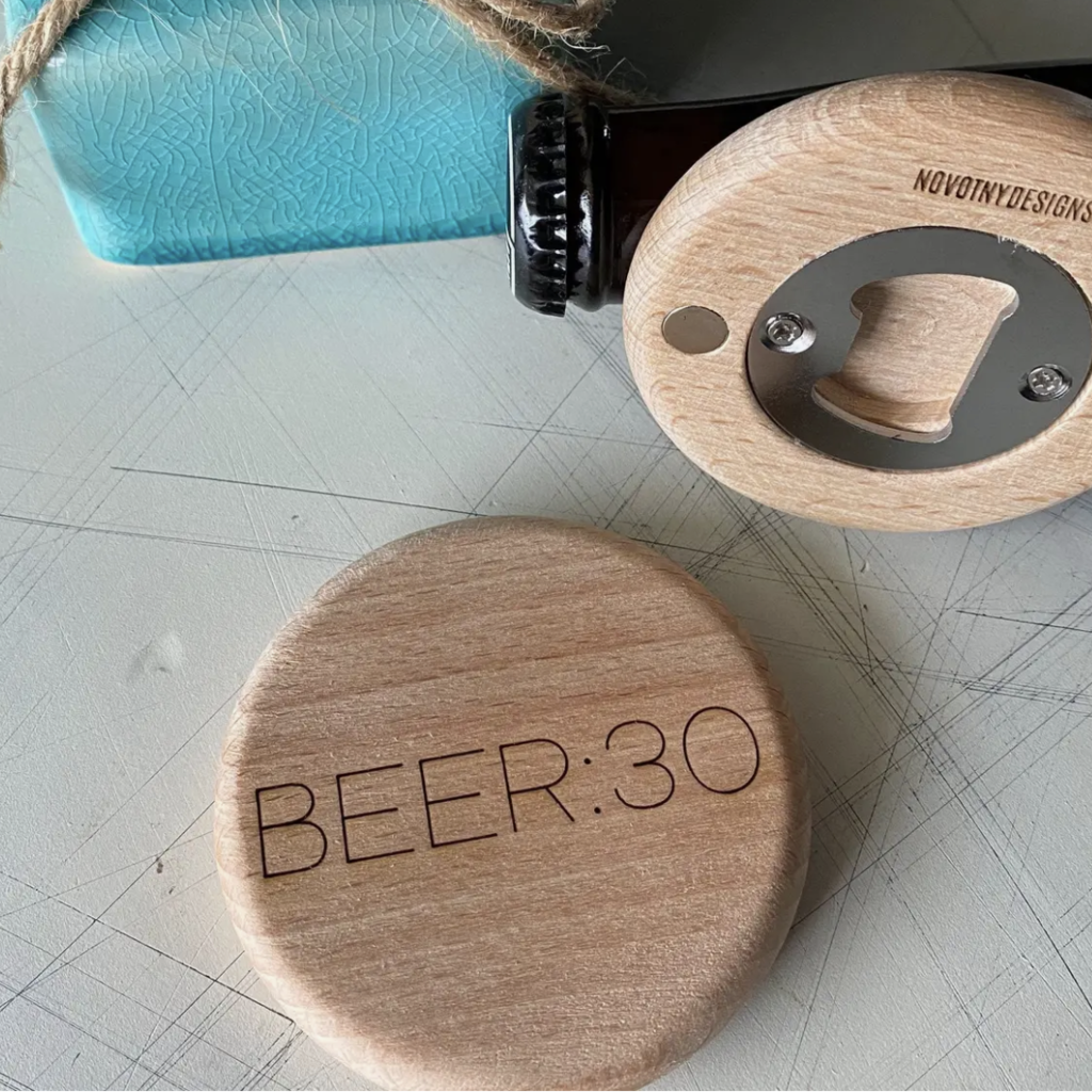 Beer:30 - Magnetic Wood Bottle Opener