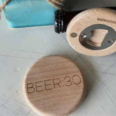 Novonty Designs Beer:30 - Magnetic Wood Bottle Opener