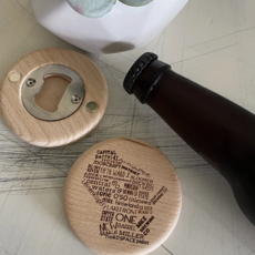 Wisconsin Breweries -  Magnetic Wood Bottle Opener