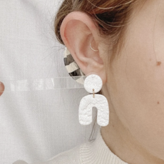 Bold Blossom Shop Polymer Clay Earrings: Stucco Arches