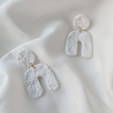 Bold Blossom Shop Polymer Clay Earrings: Stucco Arches